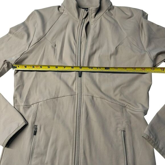 Alphalete Women’s M Full Zip Pro Elite Performance Jacket Beige Sand Fitted‎ Gym - Picture 10 of 11